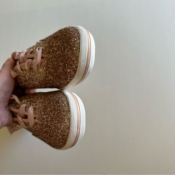 Ked’s X Kate Spade Rose Gold Glitter Champion Celebration Lace Up Sneakers - Picture 5 of 10
